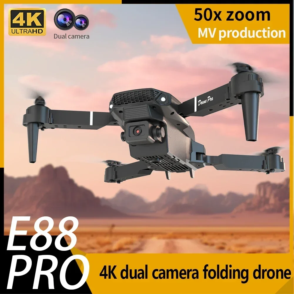 Mini drone dobrável E88 com câ - Eachine Drone E58 avaliação e preço