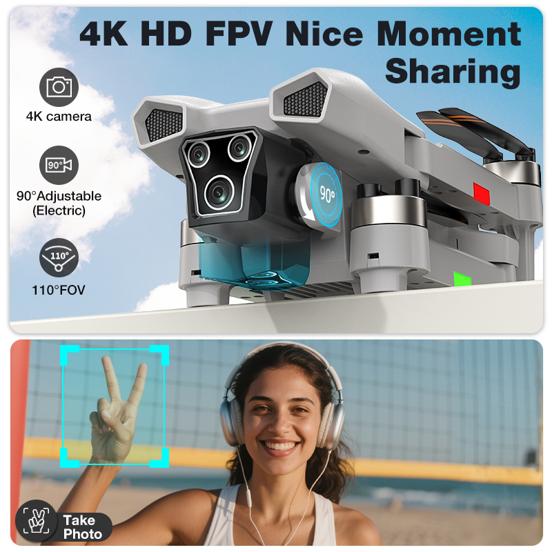 Novo Drone L107 PRO 8K para Fo - Jjrc Drone X12 avaliação e preço
